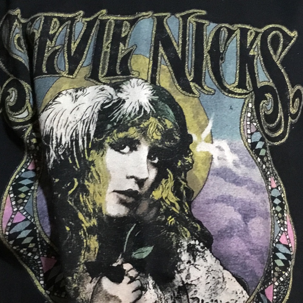Stevie Nicks Black Graphic Band Tee - Women's Top